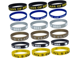 Conjunto Nuobesty com 24 pulseiras de silicone para festas de aniversário, festivais e comemorações.