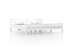 Bed Frame, Bed Frames Vidaxl Branco Madeira (200 X 200 Cm)