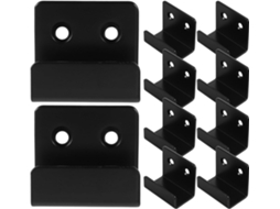 Suportes De Parede Reforçados Em Ferro Preto Azulejos E Espelhos, 10 Peças, Ajustáveis Com Fivela, Uso