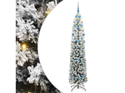 Árvore De Natal Slim Moderna Vidaxl Verde Pvc (210 Cm)