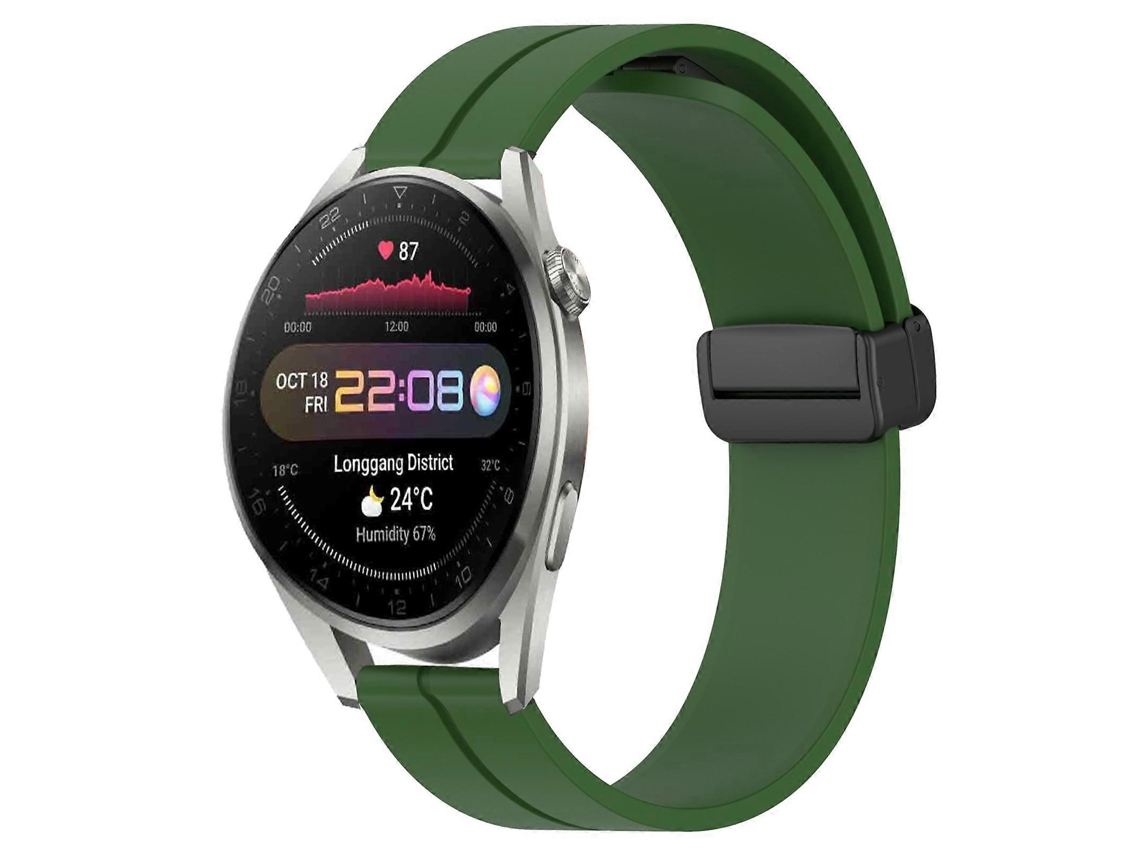 Pulseira De Silicone Com Fecho Magnético De 22 Mm Em Cor Sólida Para Huawei Watch 3 Pro