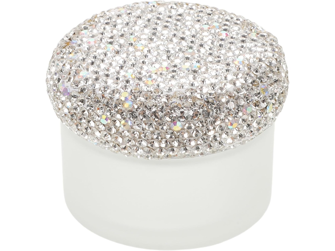 Pote Cosmético Recarregável De 30g Com Strass, Pequeno Pote De Creme Para Contorno Dos Olhos.