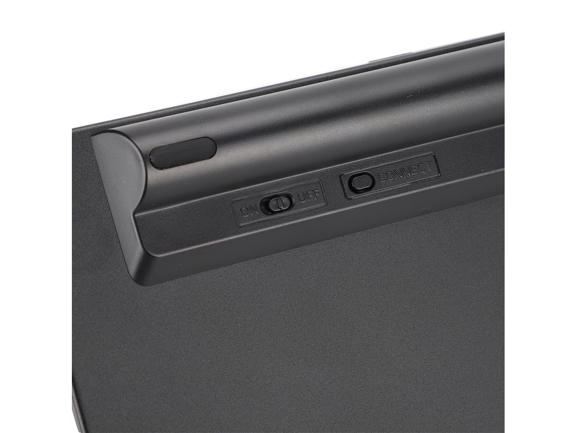 Teclado sem fio Bluetooth 3.0 portátil com touchpad ultrafino para tablet e celular preto Slowmoose