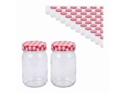 Frascos De Conserva Relaxdays, Conjunto 50, 400 Ml, Tampa Twist-off, Para Compotas E Conservas, Grandes, Transparentes