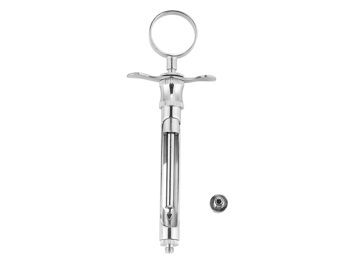 Jeringa Aspiradora De Acero Inoxidable 1.8ml Para Anestesia Dental Instrumento Quirúrgico Profesional