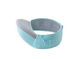 Taburete Lombar Para Bebê Suave E Transpirable Com Capa Removível, Portabebê Para Quadril Com Bolsa De Armazenamento, Cor Azul Claro
