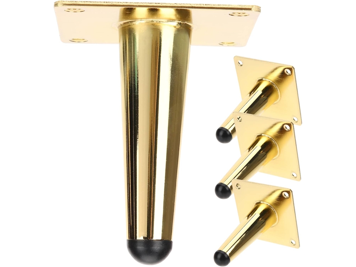 Nuobesty Conjunto De 4 Pés Metálicos Para Móveis Substituição Duráveis Sofá, Armário, Cômoda E Mesa Suporte Robusto