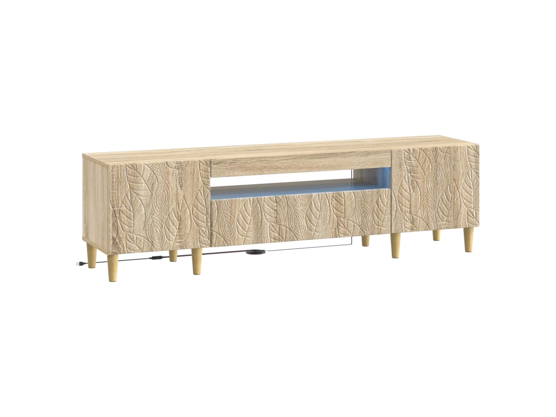 Vidaxl Gabinete De Tv Led Carvalho Sonoma Derivados De Madeira