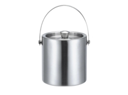 Balde De Gelo Em Aço Inoxidável, 2 Litros, Com Alça, Grande Capacidade Para Festas, Churrascos E Eventos.