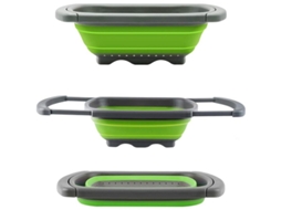 Escorredor Dobrável Para Pia, Escorredor De Frutas E Legumes Com Alças Extensíveis, (verde E Vermelho), Vermelho, 39, 2 X 27, 6 X 4, 4 Cm 540 G