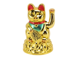 Adorno Gato Da Sorte Laxiscreed 6in Dourado Para Decoração E Boa Sorte