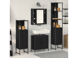 Vidaxl Conjunto De Móveis Para Banheiro 4 Unid. Preto