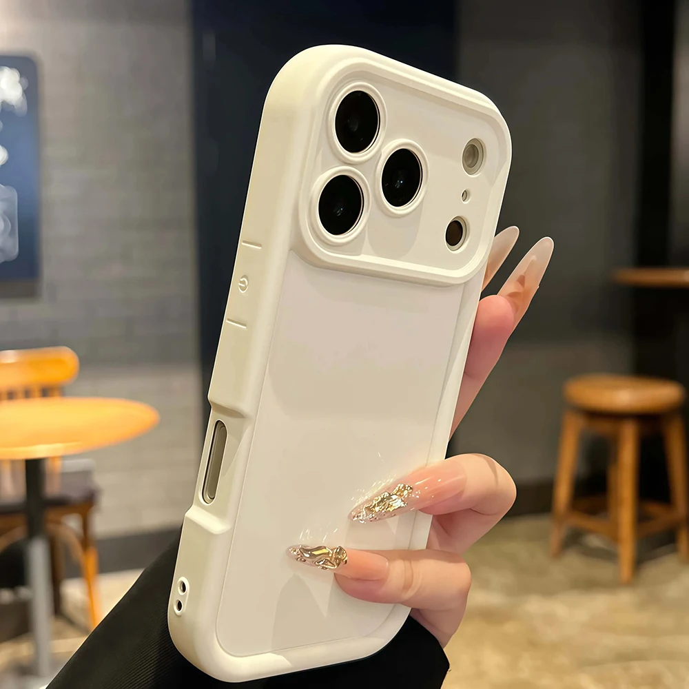 Capa De Silicone Macio Para Iphone (branco Antigo, Iphone 13), Com Proteção Traseira Contra Impactos.