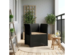 Vidaxl Poltrona 1 Lugar Com Almofada Look Rattan Pp Antracite