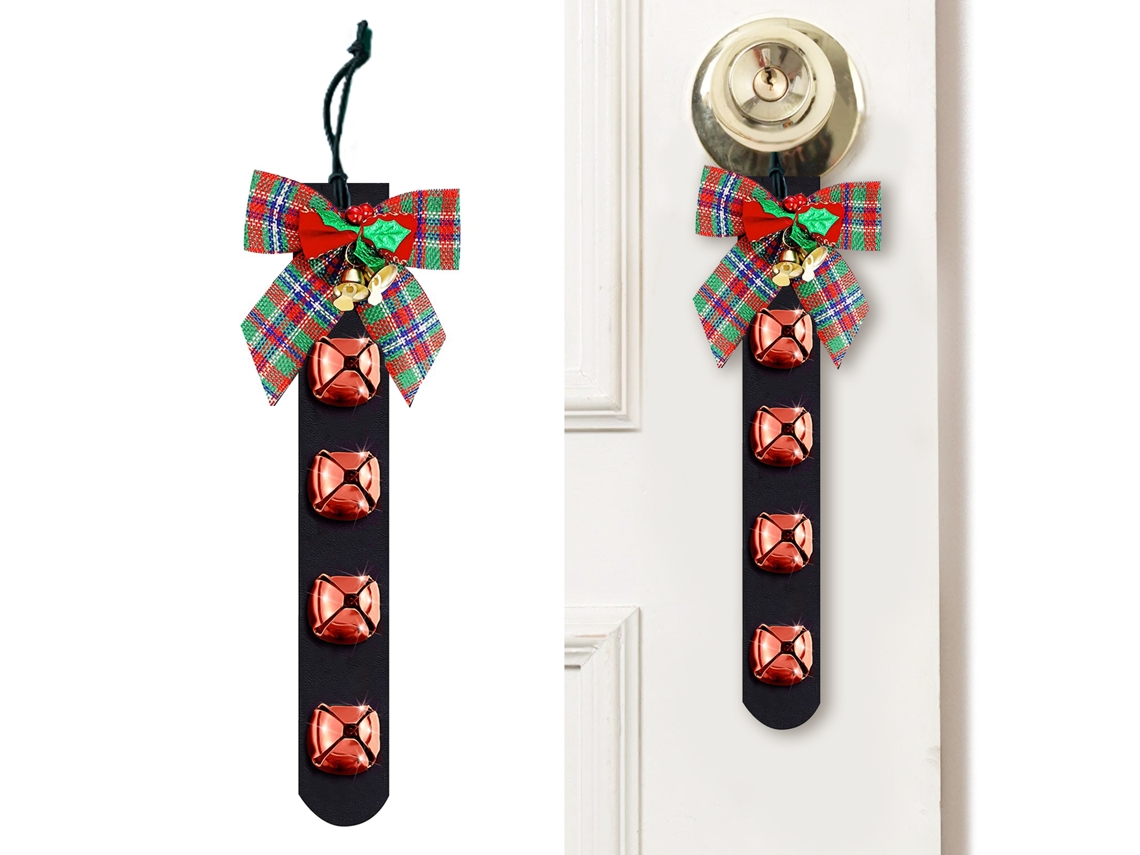 Decoração De Sino De Natal Com Porta E Laco Festivo