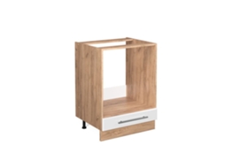 Armário de forno VICCO Fame-Line, branco alto brilho, 60 cm, mármore PT
