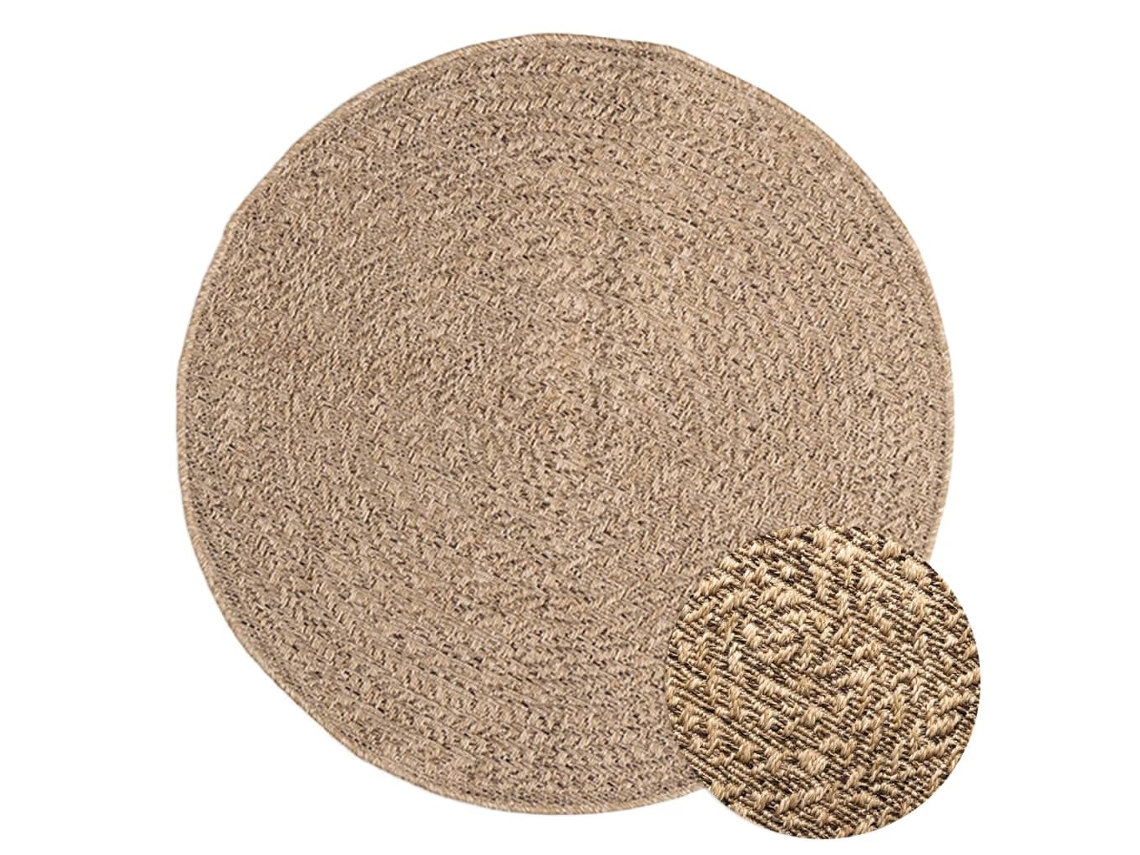 Rug, Rugs Vidaxl Marrom Polipropileno (ø 90 Cm)