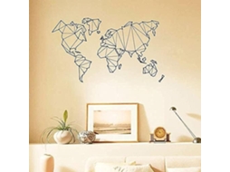 Adesivos de parede com mapa-múndi, arte em vinil de destaque para quarto, sala de estar e decoração de casa, adesivo artístico da Terra, 57x80cm