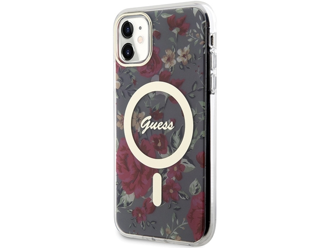 Capa para iPhone 11 GUESS Pele Sintética Rígida Laranja
