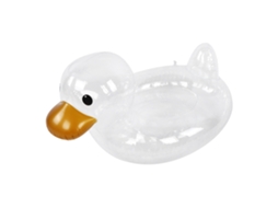 Boia Inflável Transparente de Pato para Bebês e Crianças de 0 a 4 Anos, Assento Flutuante AQUAFORGE