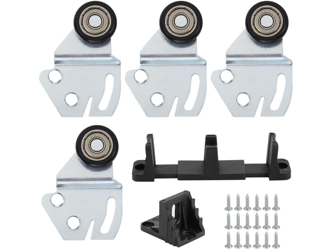Kit De Substituição Yiyao Para Porta Guarda Roupa Deslizante Com Dobradiça Superior Conjunto Ferragens Rodízios E