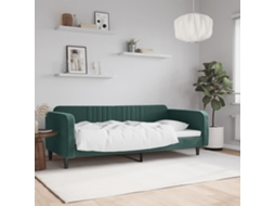 Sofá cama 90x200 cm Terciopelo Verde Oscuro