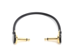 Aetheria cabo de Efeito para Guitarra Elétrica 6.35mm Duplo Cotovelo 15cm com Conector de Ouro