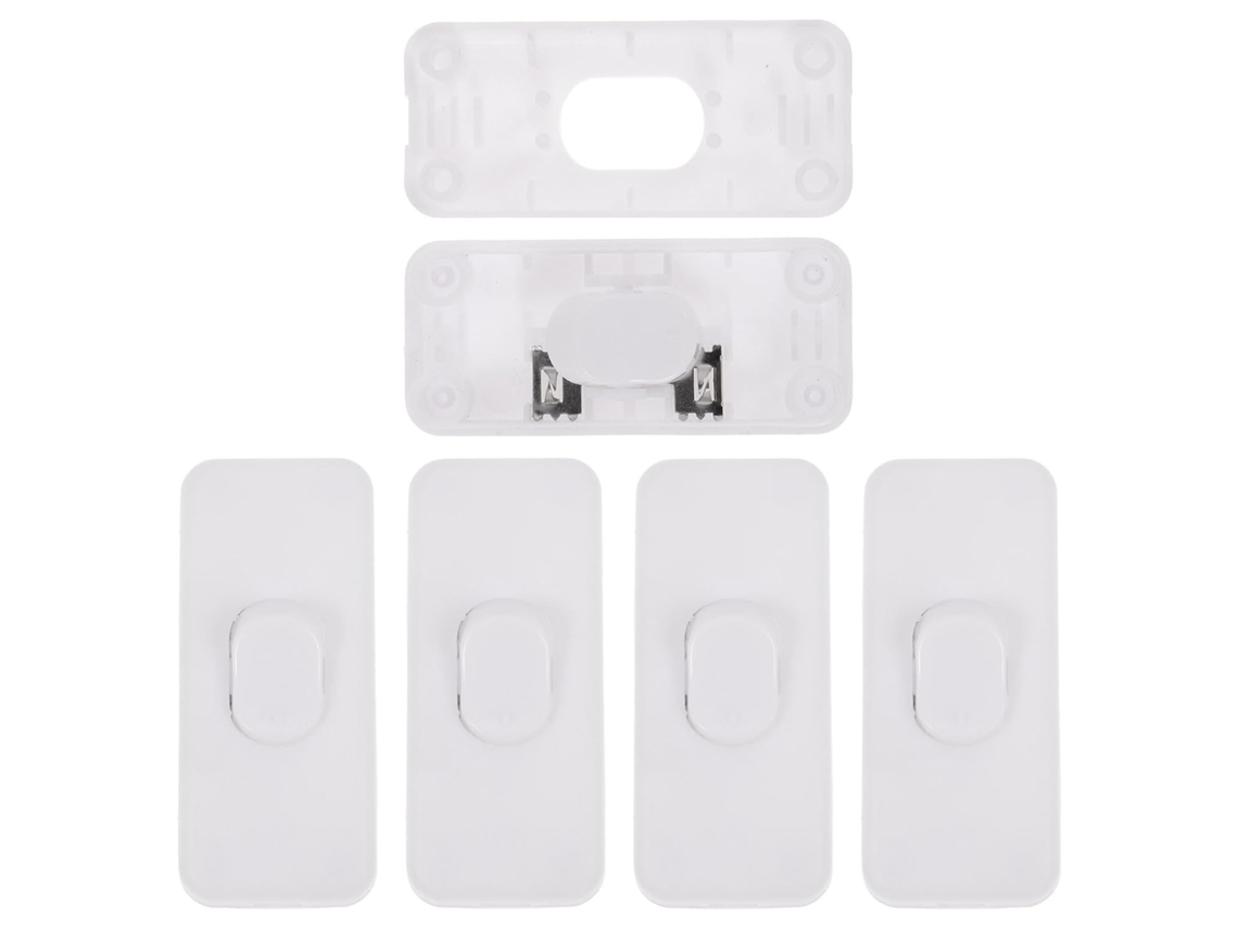 Conjunto Housoutil Com 5 Interruptores De Cabo Em Linha Para Lâmpadas E Eletrodomésticos, Botão De Pressão Branco