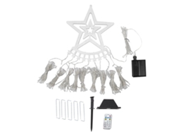 Luzes de Cascata Solar 350led 8 Modos Impermeáveis com Controle Remoto para Exterior Natal