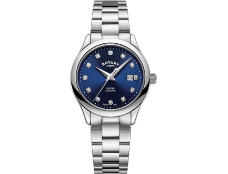 Relógio feminino prata aço inoxidável Oxford Lb05092/05/D ROTARY
