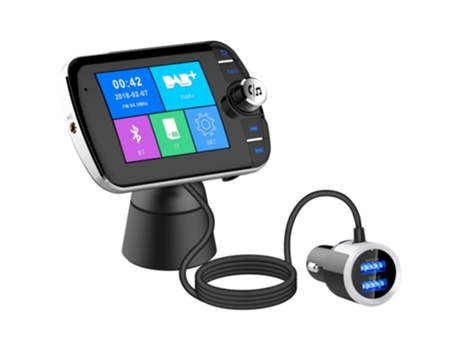 Transmissor Fm Bluetooth Fwinl Dab004 Tela Colorida Carga Rápida Para Carro Dab Receptor Digital De Broadcast Transmissão Mp3 Mãos Livres