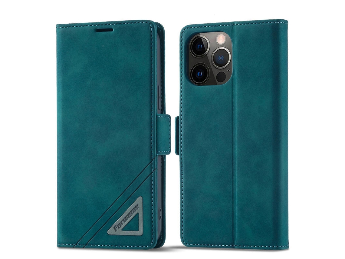 Capa De Couro Com Fivela Dupla Lateral Forwenw Para Iphone 13 Pro