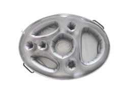 Suporte Inflável Para Bebidas Na Piscina - Bandeja Flutuante Com Porta-canecas E Porta-latas, Inclui Tigela Para Lanches - Pvc Resistente Para Piscina