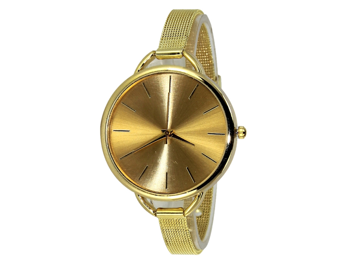 Relógio Pulseira Feminino de Liga com Pulseira de Malha Estilo Simples Relógio de Quartzo