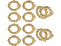 Conjunto 12 Miniaturas Porta Retratos Dourados Resina Projetos Diy Acessórios Decorativos Compactos Tirar GOKOCO