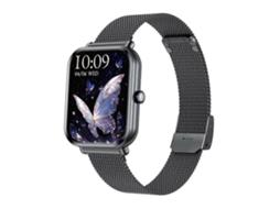 Relógio Inteligente Km66 Com Tela Colorida De 1,75 Polegadas, Pulseira De Aço Milan E Suporte Para Chamadas Bluetooth.