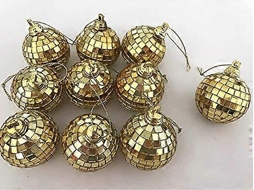 Enfeites De Natal Em Formato De Bola De Discoteca Espelhada Dourada Olysi Shop