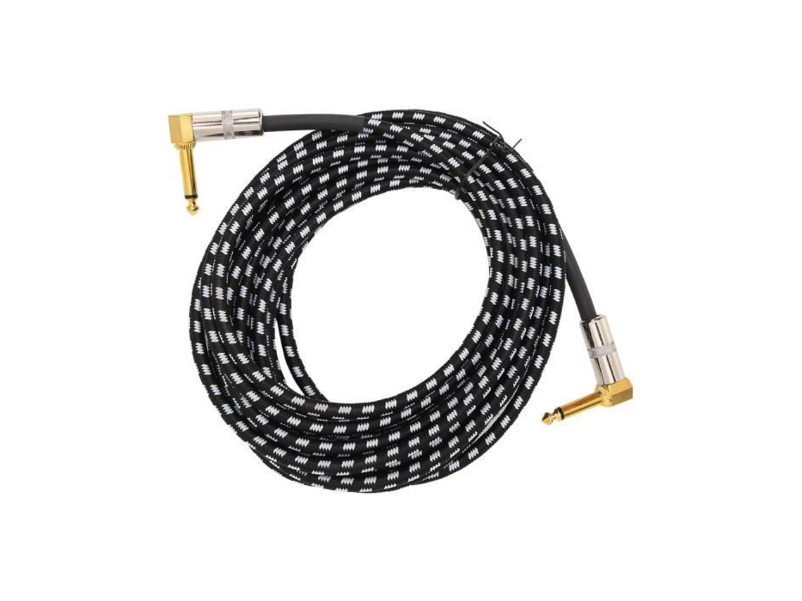 HURRISE Cabo de Áudio Jorindo 6M 6.35Mm Cabeça Macho Cabo de Áudio para Guitarra Elétrica Cabo Amp Cabo de Instrumento de 1/4 Polegadas