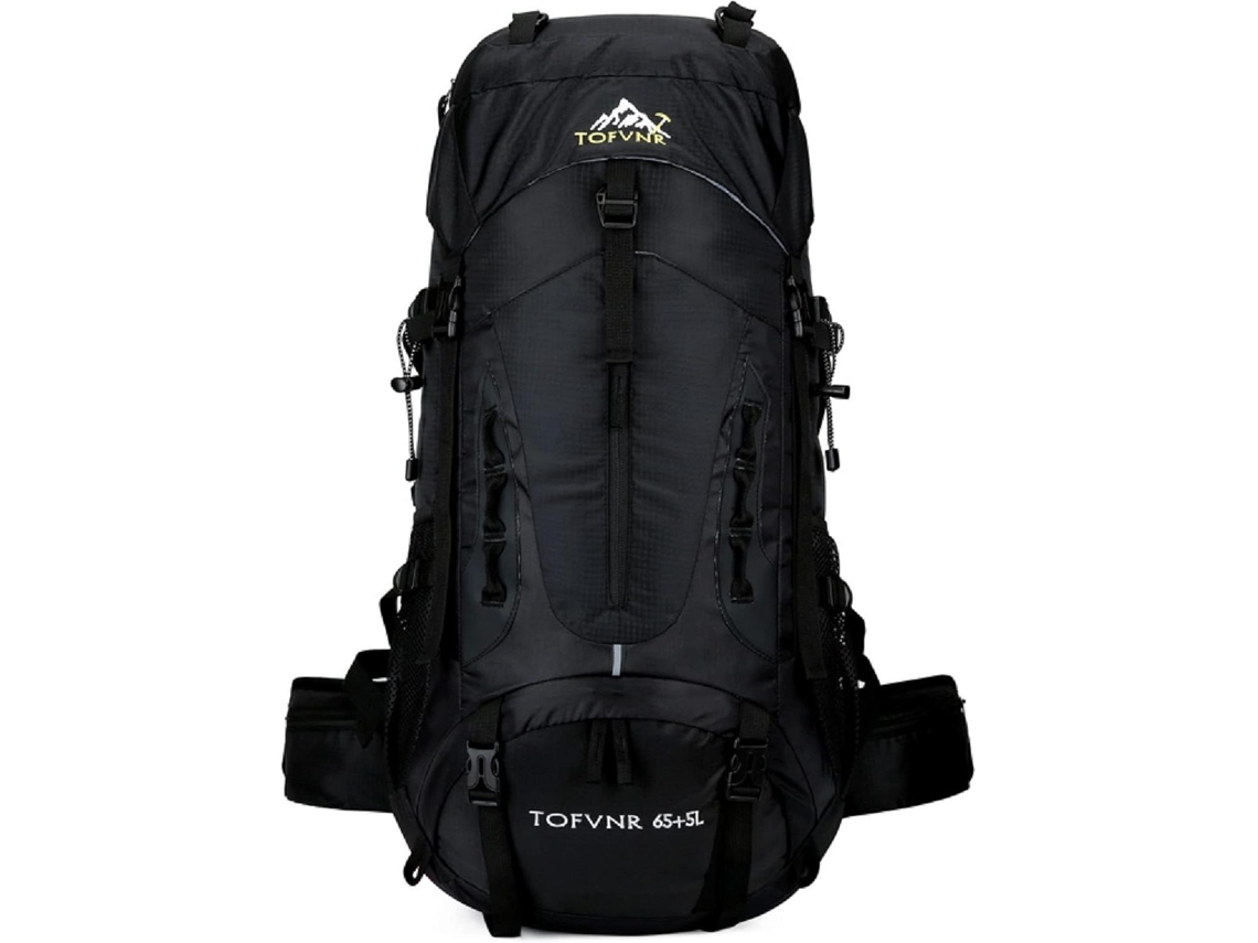 Mochila Grande De 70 Litros Para Camping E Trilhas, Mochila Impermeável E Leve Com Grande Capacidade Para Uso Ao Ar Livre, Preta