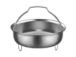 Cesto Para Cozinhar A Vapor Em Aço Inoxidável Com Alça Resistente Ao Calor, Para Panelas E Panelas De Pressão, 22 Cm