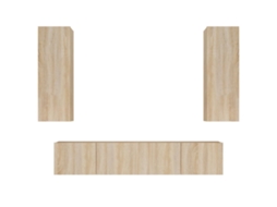 Tv Cabinet Set, Tv Cabinet Sets Vidaxl Marrom Madeira Processada (n/a)