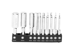 10pcs Bits Chave De Fenda Com Porca Hexagonal Magnética 1.5-12mm 60mm Comprimento