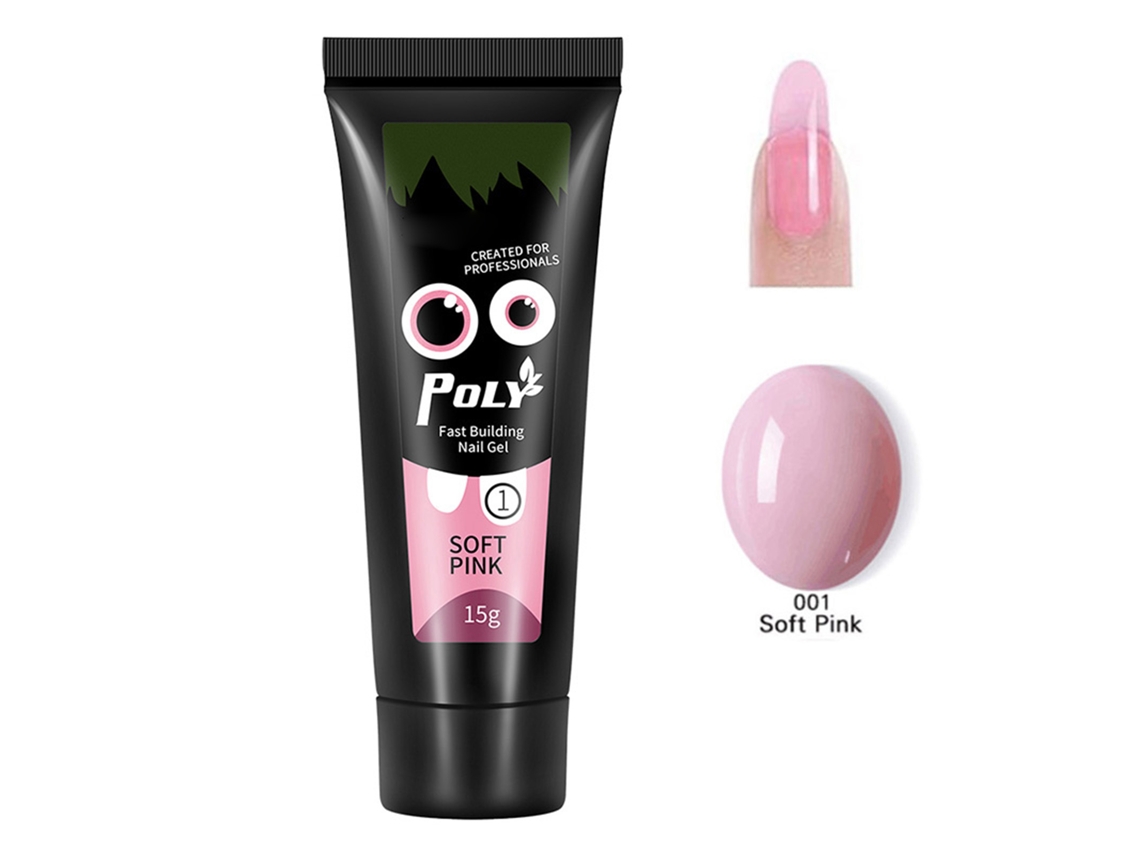 Kit De Extensão De Unhas Com Gel Poli 3 Cores E 48 Moldes De Unhas F-ast Building