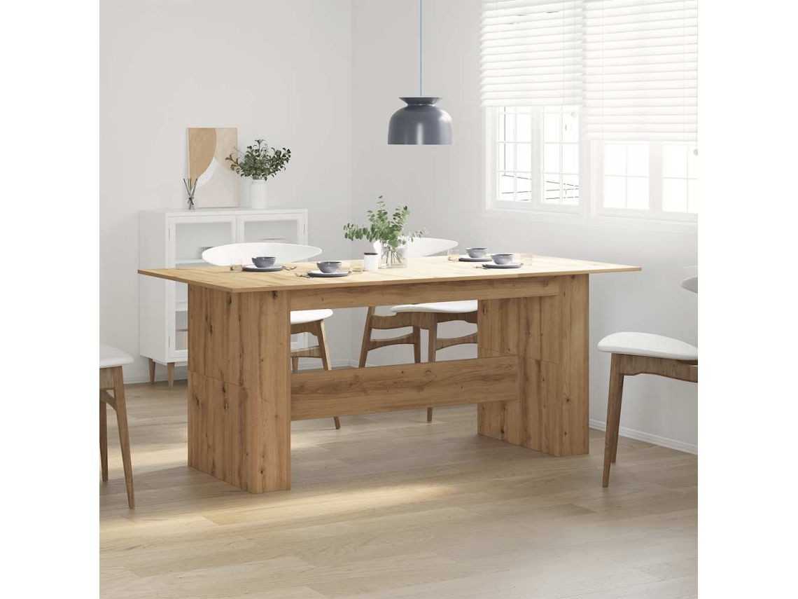 Vidaxl Mesa De Jantar 180x90x76cm Derivados Madeira Carvalho Artisiano