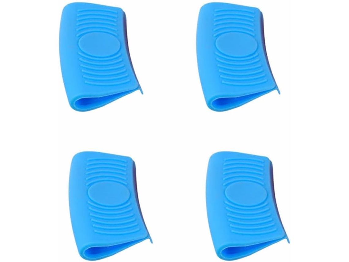 Conjunto De 4 Pegadores Silicone Antiderrapantes E Anti Escaldantes Para Cozinhar, Assar E Grelhar Bu