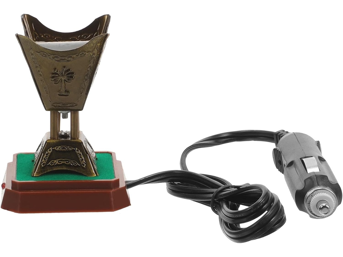 Difusor de fragrância elétrico decorativo de metal para carro, 12V-12W