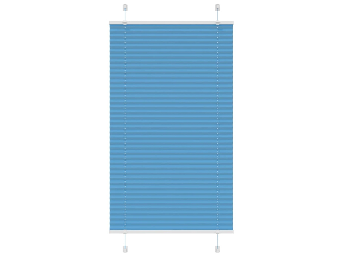 Vidaxl Azul Plissada Cega 80x100 Cm Largura Tecido 79,4 Cm Poliéster