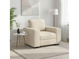 Vidaxl Cadeira Sofa Bege 100 Cm Tecido De Mistura De Linho