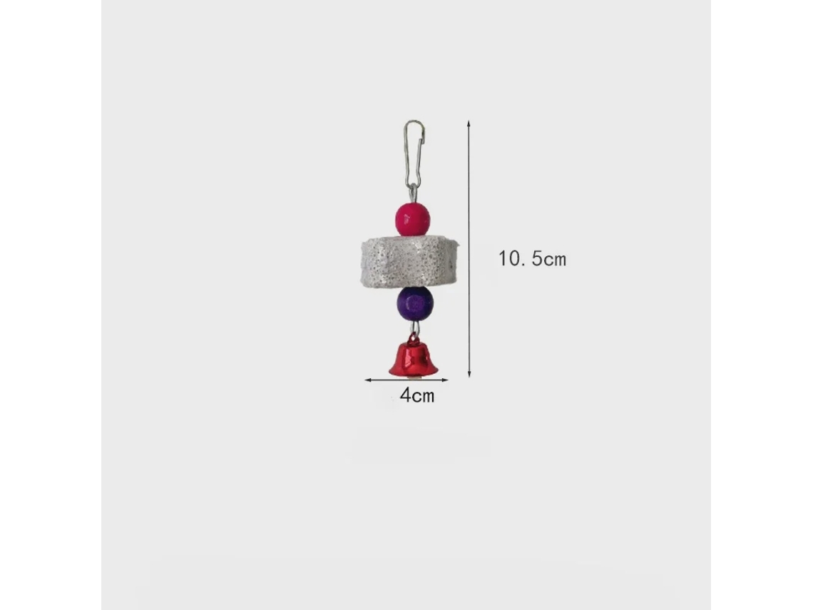 Brinquedo Molar em Formato de Flor para Pássaros, Pedra de Moer para Papagaios, Brinquedo para Gaiola, Periquitos, Chinchilas, Esquilos AQUAFORGE