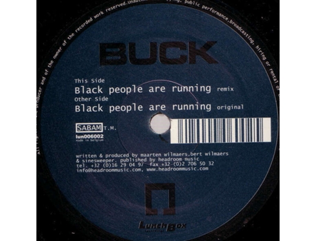 Vinil Black People Are Running Lunchbox Recordings